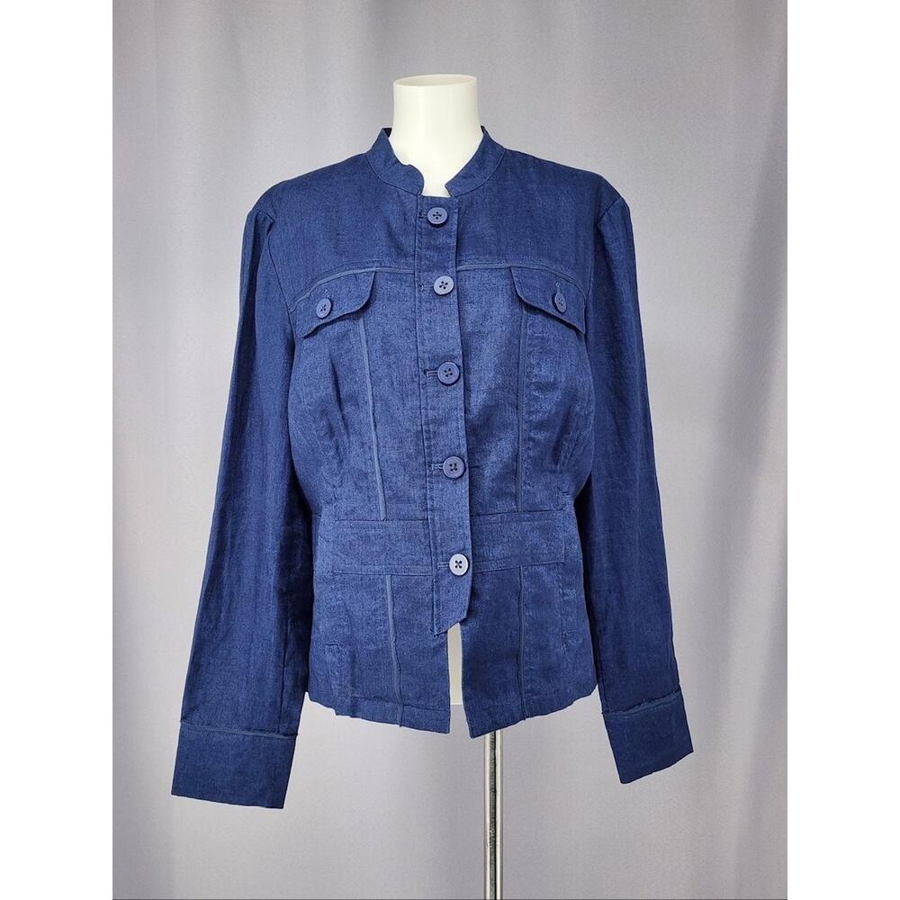 Coldwater Creek Navy Blue Utility Jacket